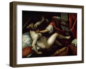 Tarquinius and Lucretia, 16th or Early 17th Century-Jacopo Palma-Framed Giclee Print