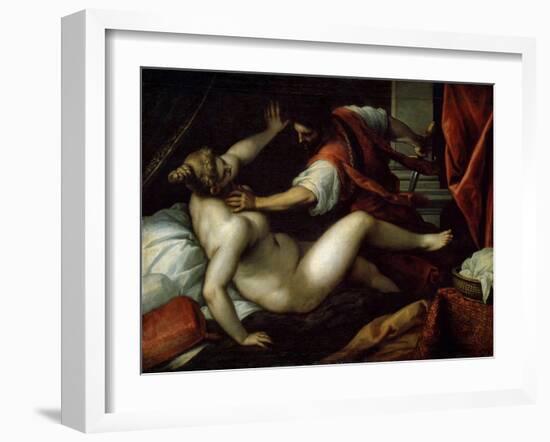 Tarquinius and Lucretia, 16th or Early 17th Century-Jacopo Palma-Framed Giclee Print