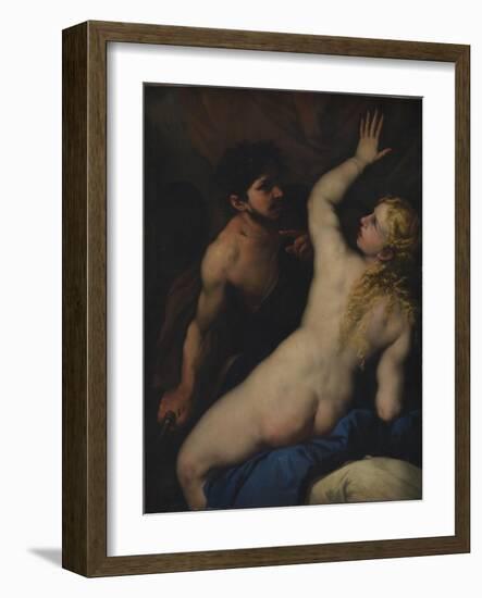 Tarquinius and Lucretia-Luca Giordano-Framed Giclee Print