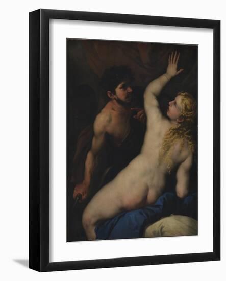 Tarquinius and Lucretia-Luca Giordano-Framed Giclee Print