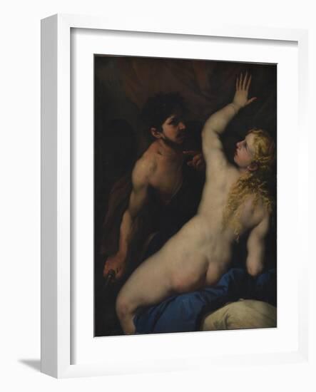 Tarquinius and Lucretia-Luca Giordano-Framed Giclee Print