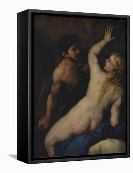 Tarquinius and Lucretia-Luca Giordano-Framed Stretched Canvas