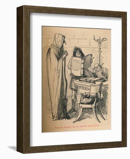 'Tarquinius Superbus has the Sibylline Books valued', 1852-John Leech-Framed Giclee Print