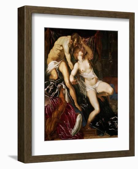 Tarquinus and Lucretia, 1559-Jacopo Robusti Tintoretto-Framed Giclee Print