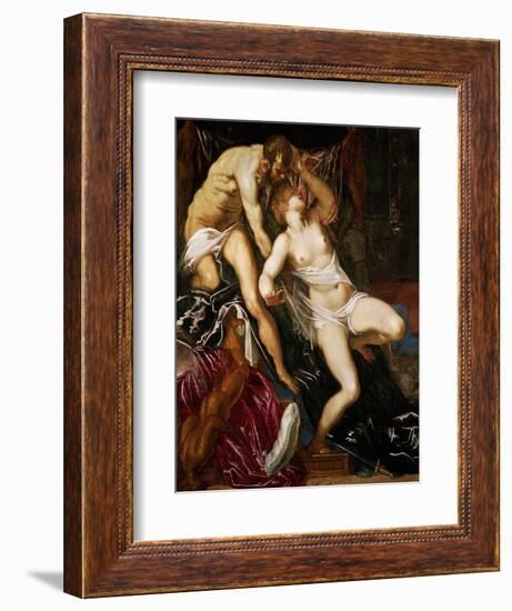 Tarquinus and Lucretia, 1559-Jacopo Robusti Tintoretto-Framed Giclee Print