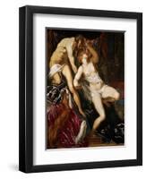 Tarquinus and Lucretia, 1559-Jacopo Robusti Tintoretto-Framed Giclee Print