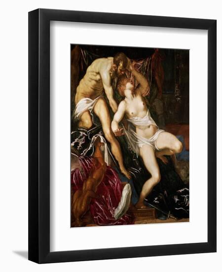 Tarquinus and Lucretia, 1559-Jacopo Robusti Tintoretto-Framed Giclee Print