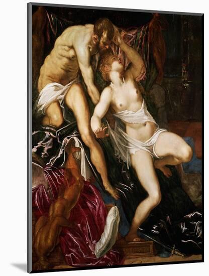 Tarquinus and Lucretia, 1559-Jacopo Robusti Tintoretto-Mounted Giclee Print