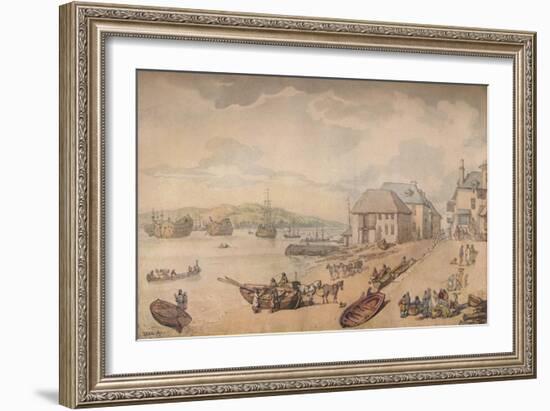 'Tarr Point (Torpoint, Plymouth)', c18th century-Thomas Rowlandson-Framed Giclee Print