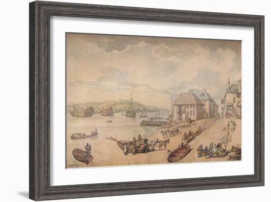 'Tarr Point (Torpoint, Plymouth)', c18th century-Thomas Rowlandson-Framed Giclee Print