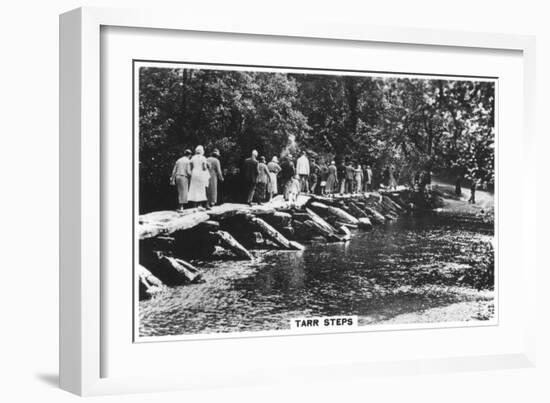 Tarr Steps, across the River Barle in Exmoor, Somerset, 1937-null-Framed Giclee Print