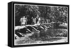 Tarr Steps, across the River Barle in Exmoor, Somerset, 1937-null-Framed Stretched Canvas