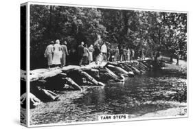 Tarr Steps, across the River Barle in Exmoor, Somerset, 1937-null-Stretched Canvas