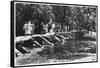 Tarr Steps, across the River Barle in Exmoor, Somerset, 1937-null-Framed Stretched Canvas