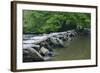 Tarr Steps, Medieval Clapper Bridge Crossing the River Barle, Exmoor National Park, Somerset, UK-Ross Hoddinott-Framed Photographic Print