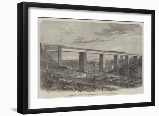 Tarradale Viaduct, on the Melbourne and Sandhurst Railway, Australia-null-Framed Giclee Print