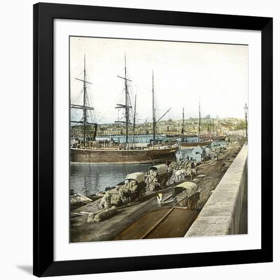 Tarragona (Spain), the Port, Circa 1885-1890-Leon, Levy et Fils-Framed Photographic Print