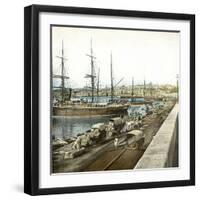 Tarragona (Spain), the Port, Circa 1885-1890-Leon, Levy et Fils-Framed Photographic Print