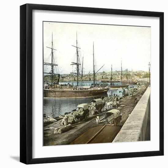 Tarragona (Spain), the Port, Circa 1885-1890-Leon, Levy et Fils-Framed Photographic Print