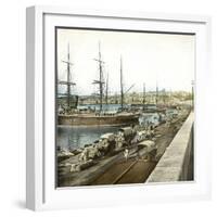 Tarragona (Spain), the Port, Circa 1885-1890-Leon, Levy et Fils-Framed Photographic Print