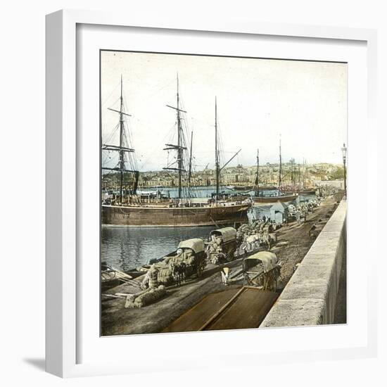 Tarragona (Spain), the Port, Circa 1885-1890-Leon, Levy et Fils-Framed Photographic Print