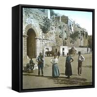 Tarragona (Spain), the Saint Anthony Gate Opened in the Surrounding Roman Wall-Leon, Levy et Fils-Framed Stretched Canvas