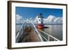 Tarrytown Lighthouse on the Hudson River-George Oze-Framed Photographic Print