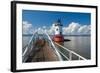 Tarrytown Lighthouse on the Hudson River-George Oze-Framed Photographic Print