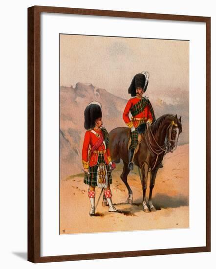 Tartan-Clad Scottish Soldiers-null-Framed Giclee Print