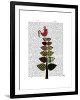 Tartan Tree Illustration-Fab Funky-Framed Art Print