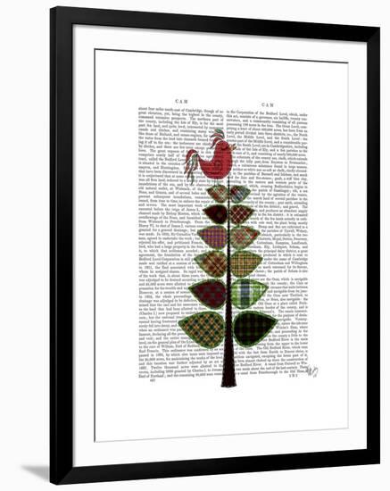 Tartan Tree Illustration-Fab Funky-Framed Art Print