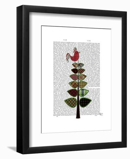 Tartan Tree Illustration-Fab Funky-Framed Art Print