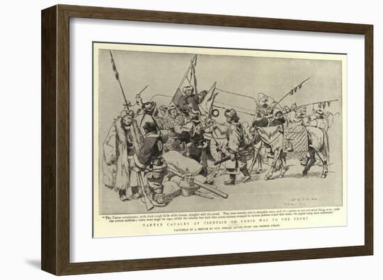 Tartar Cavalry at Tientsin on their Way to the Front-Charles Edwin Fripp-Framed Giclee Print