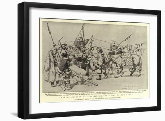 Tartar Cavalry at Tientsin on their Way to the Front-Charles Edwin Fripp-Framed Giclee Print