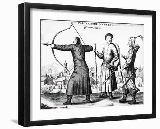 Tartar Men, Engraving from Embassy from East-India Company of United Provinces-Johannes Nieuhoff-Framed Giclee Print