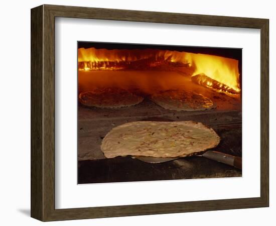 Tarte Flambee Going into the Oven, in France, Europe-Miller John-Framed Photographic Print