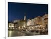 Tartini square at dusk, Piran, Slovenia, Europe-Sergio Pitamitz-Framed Photographic Print