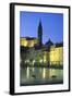 Tartinijev Square in Piran at Night-Jon Hicks-Framed Photographic Print