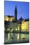 Tartinijev Square in Piran at Night-Jon Hicks-Mounted Photographic Print