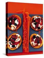 Tartlets with Mozzarella, Dried Tomatoes and Olives-Steve Baxter-Stretched Canvas
