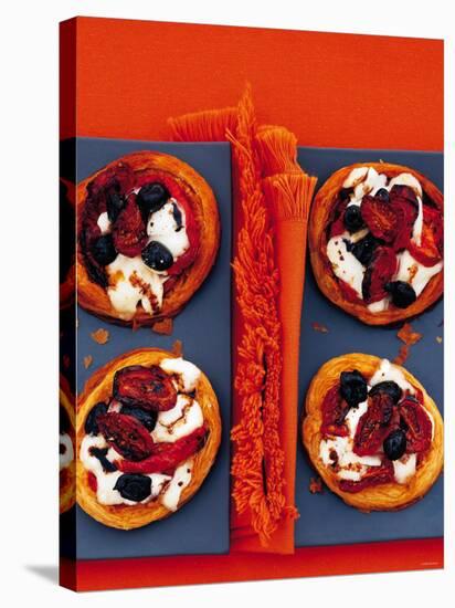 Tartlets with Mozzarella, Dried Tomatoes and Olives-Steve Baxter-Stretched Canvas