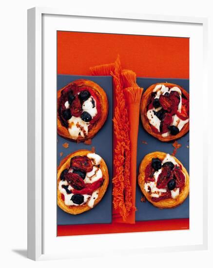 Tartlets with Mozzarella, Dried Tomatoes and Olives-Steve Baxter-Framed Photographic Print