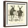 Taruca and Tarucacha, Deer and Buck-Édouard Riou-Framed Giclee Print