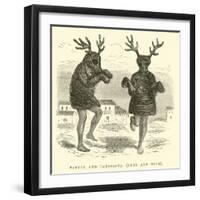 Taruca and Tarucacha, Deer and Buck-Édouard Riou-Framed Giclee Print