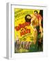 TARZAN AND HIS MATE, from left: Maureen O'Sullivan, Johnny Weissmuller, 1934.-null-Framed Art Print