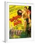 TARZAN AND HIS MATE, from left: Maureen O'Sullivan, Johnny Weissmuller, 1934.-null-Framed Art Print