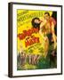 TARZAN AND HIS MATE, from left: Maureen O'Sullivan, Johnny Weissmuller, 1934.-null-Framed Art Print