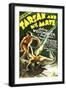 Tarzan and His Mate, Johnny Weissmuller, Maureen O'Sullivan, 1934-null-Framed Art Print