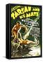 Tarzan and His Mate, Johnny Weissmuller, Maureen O'Sullivan, 1934-null-Framed Stretched Canvas