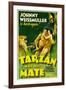 TARZAN AND HIS MATE, Johnny Weissmuller, Maureen O'Sullivan, 1934-null-Framed Art Print